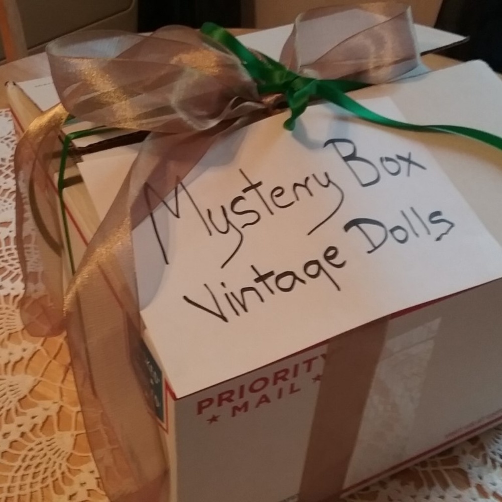Mystery Box Full of Vintage Ethnic Dolls